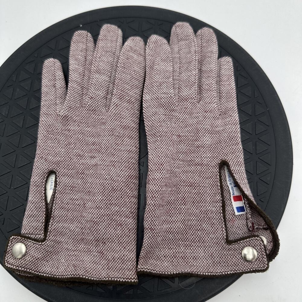 Vintage Neiman Marcus Women’s Gloves Snap Closure Fabric Knit Gloves Size Small